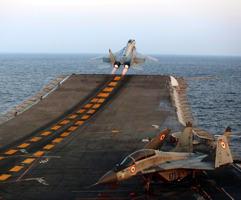 Fighter Jet Taking Off — Gray, Dramatic, Sunset, Photograph, Aircraft Carrier