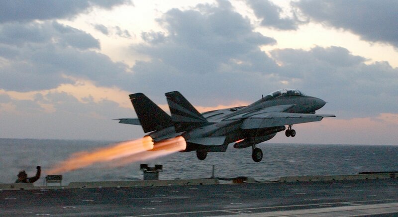 Fighter Jet Taking Off — Gray, Dramatic