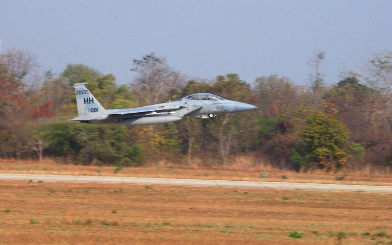 Fighter Jet Taking Off — Gray, Dynamic, Afternoon, Photograph, Airplane