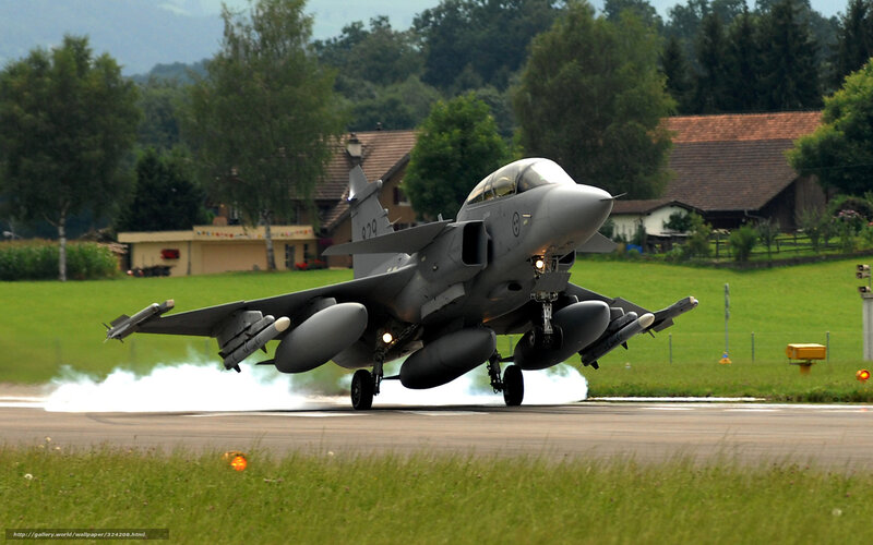 Fighter Jet Taking Off — Green, Dynamic, Afternoon