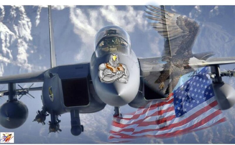 Fighter Jet with Eagle