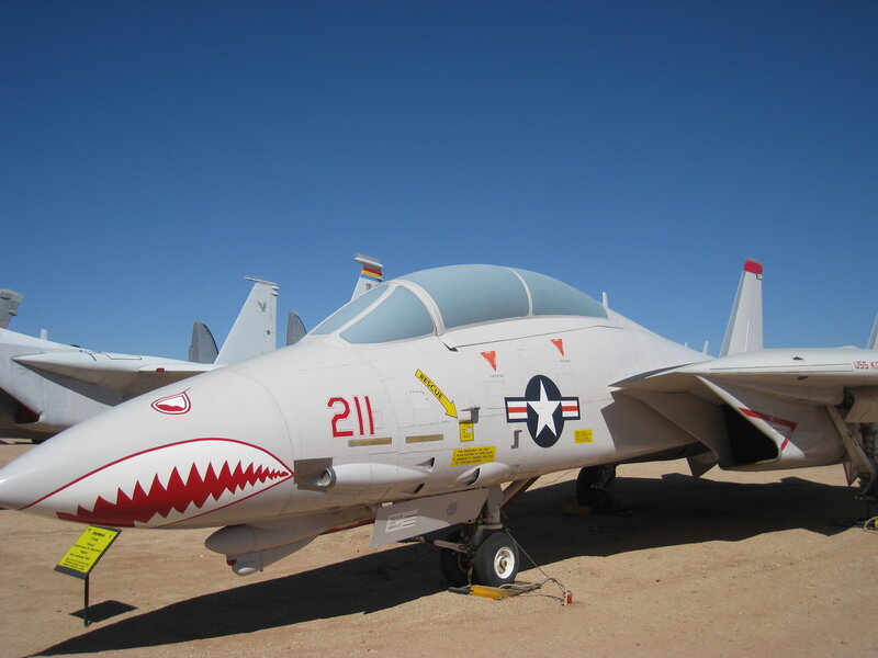 Fighter Jet with Shark Mouth — White