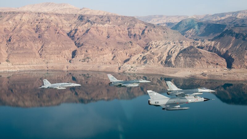 Fighter Jets Flying — Blue