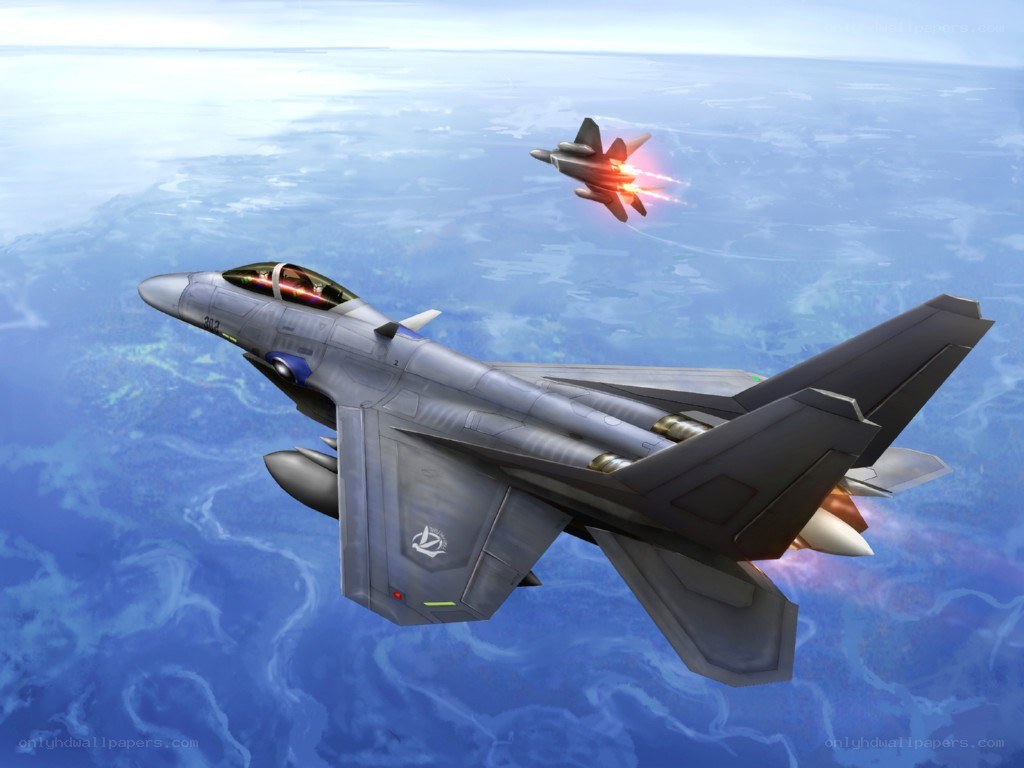 Fighter jets in aerial combat