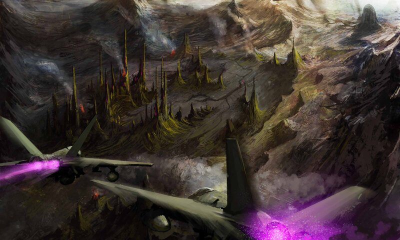 Fighter Jets in Canyon