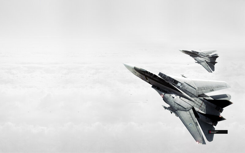Fighter Jets in Clouds — Gray