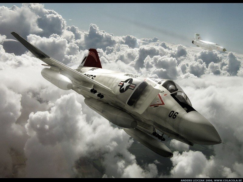 Fighter jets in clouds