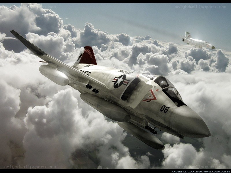Fighter jets in clouds