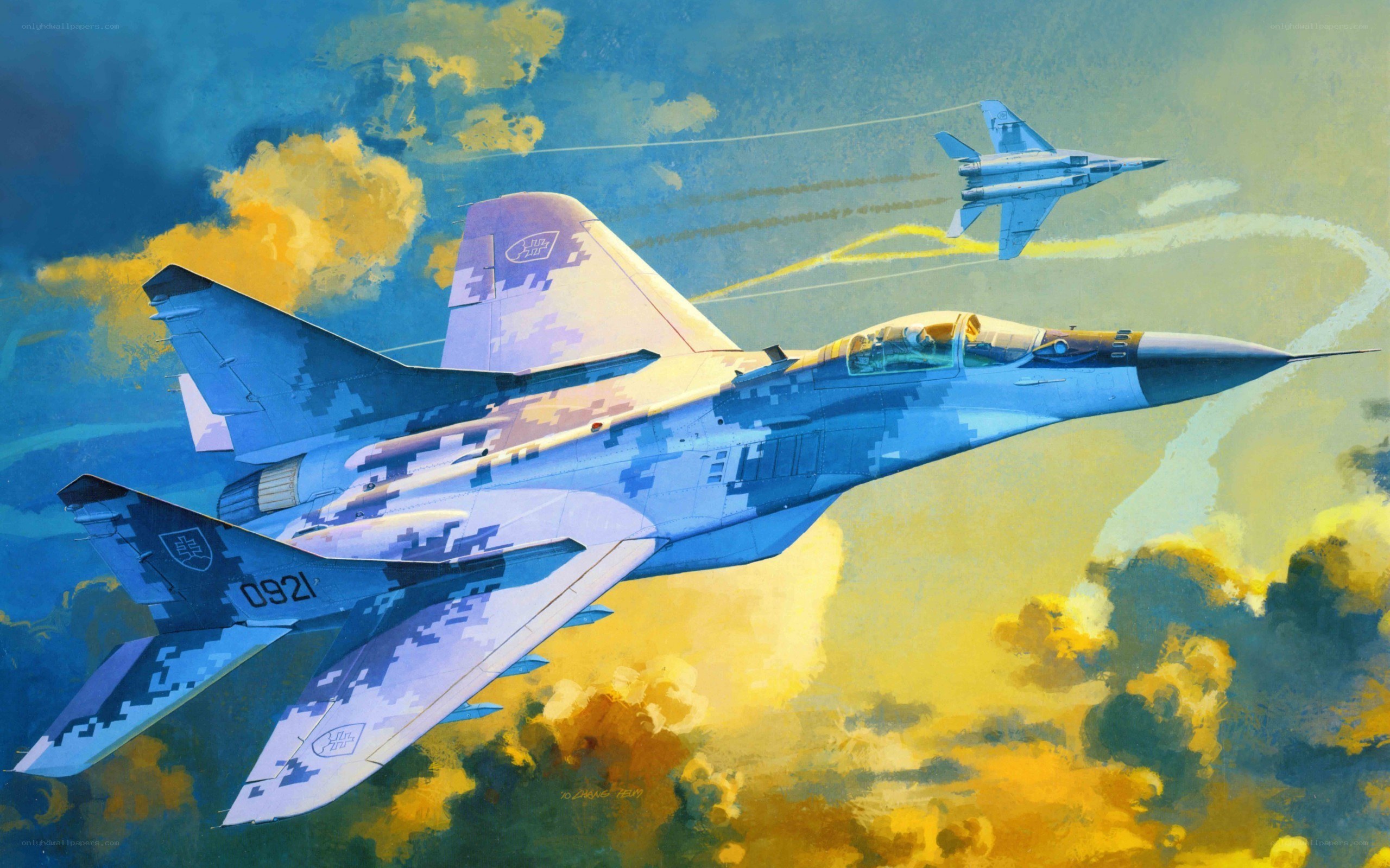 Fighter jets in flight