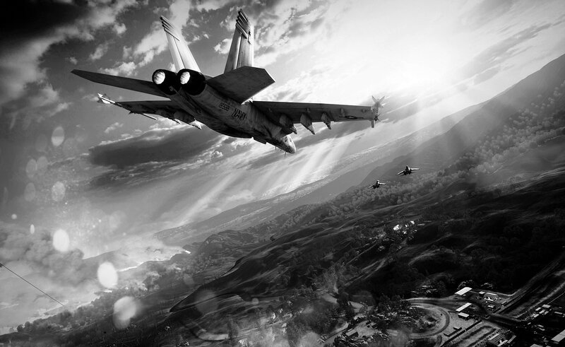 Fighter Jets in Flight — Black, Dramatic