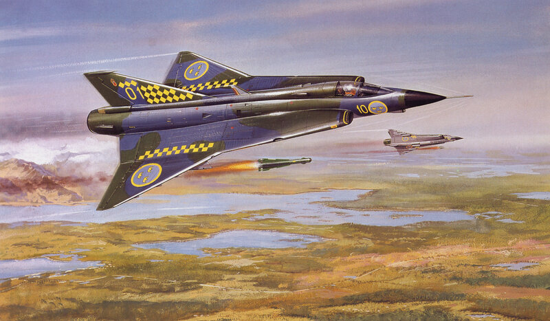 Fighter Jets in Flight — Blue, Dramatic, Afternoon