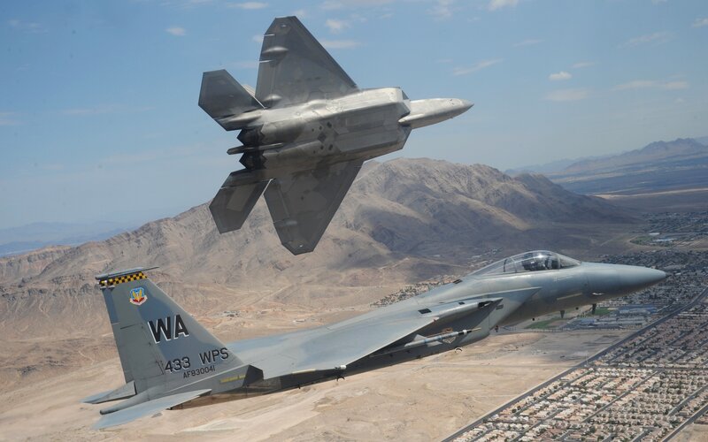 Fighter Jets in Flight — Gray, Dramatic, Afternoon, Photograph