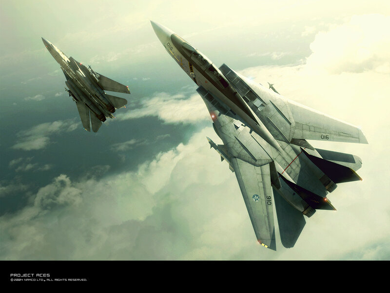 Fighter Jets in Flight — Gray, Dramatic, Digital Art, Aircraft, Clouds, Sky