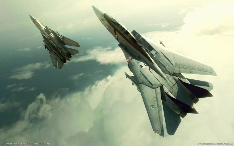 Fighter Jets in Flight — Gray, Dramatic, Digital Art, Aircraft, Clouds