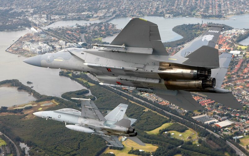 Fighter Jets in Flight — Gray, Dynamic