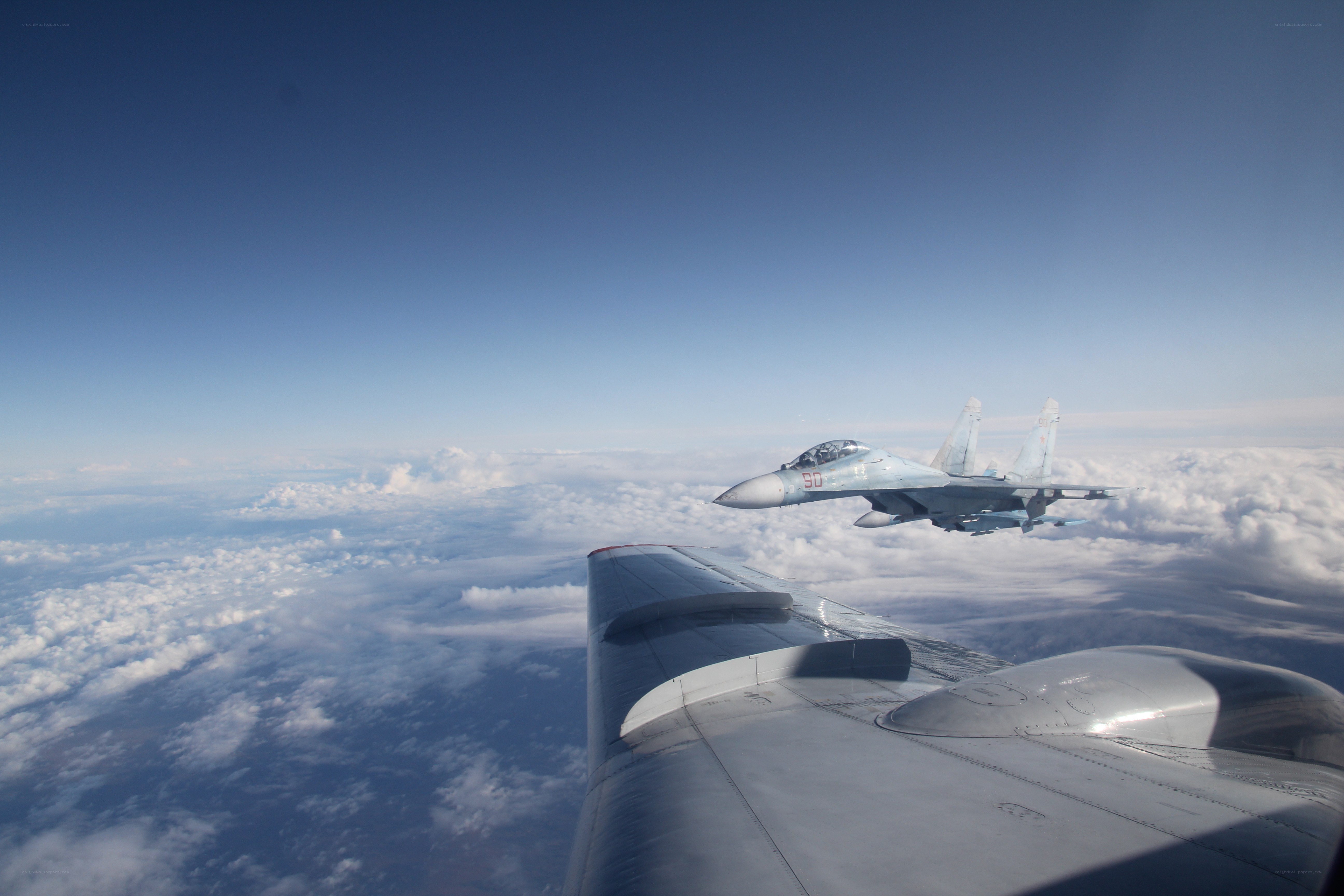 Fighter jets in formation