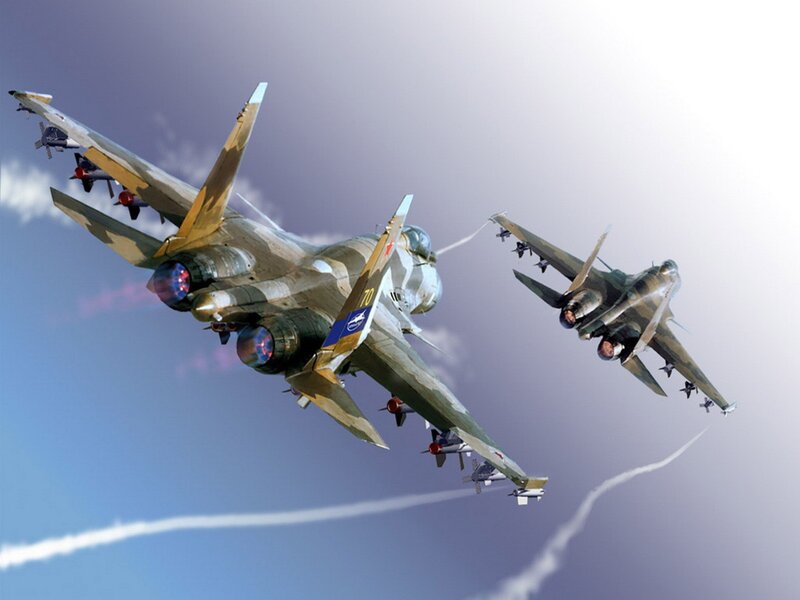 Fighter jets in formation