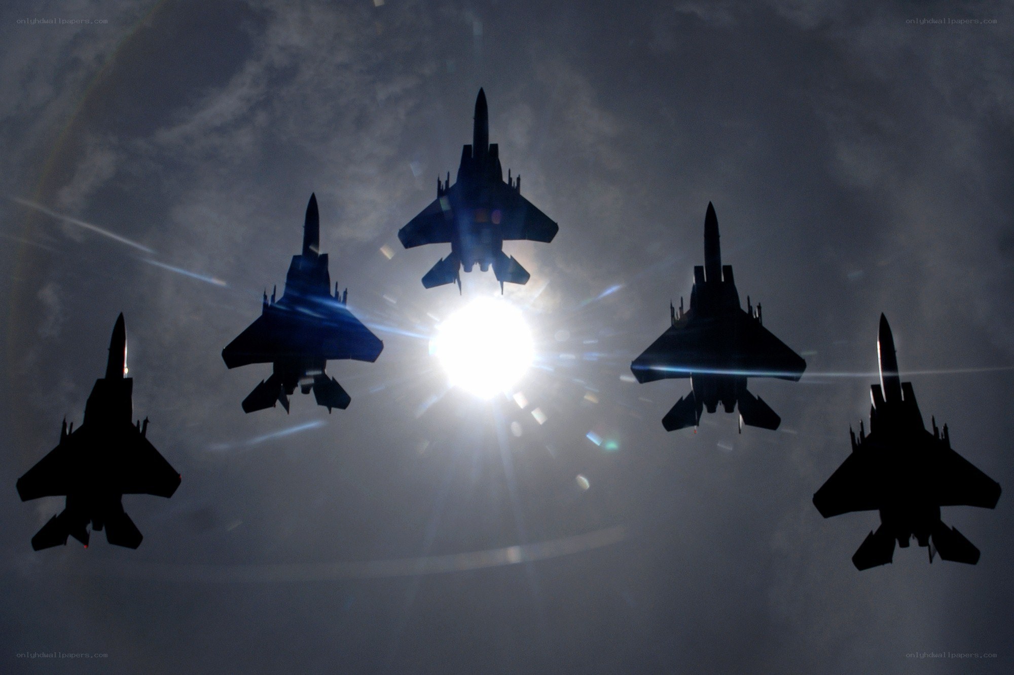 Fighter jets in formation