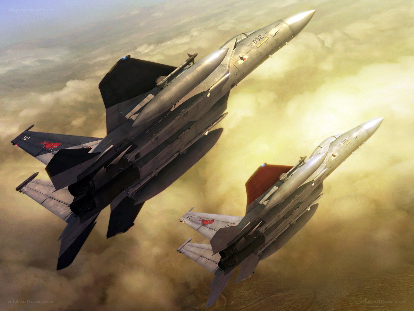 Fighter jets in formation