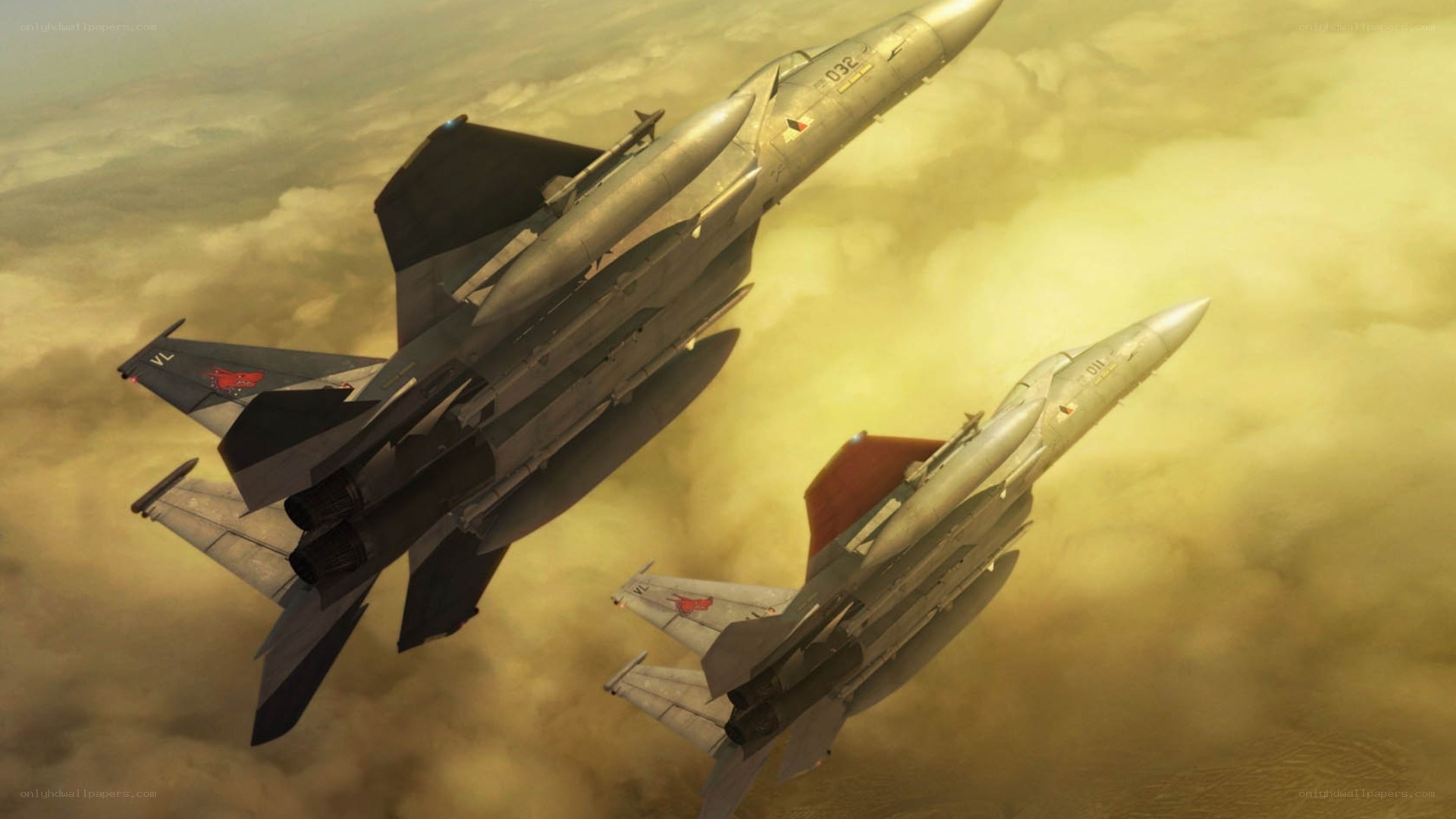 Fighter jets in formation