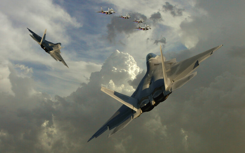 Fighter jets in formation