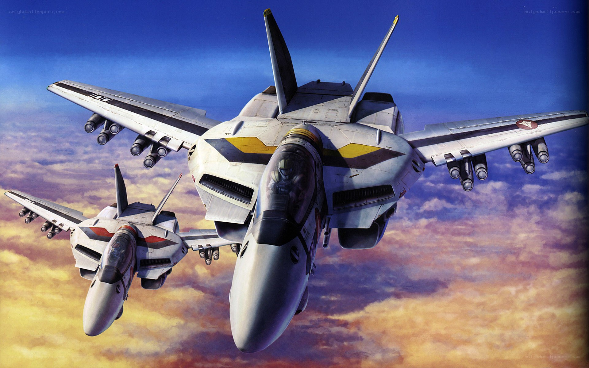 Fighter jets in formation