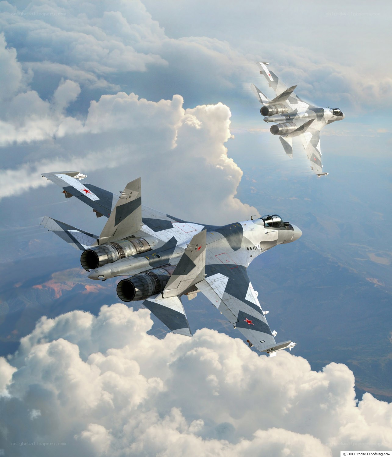 Fighter jets in formation