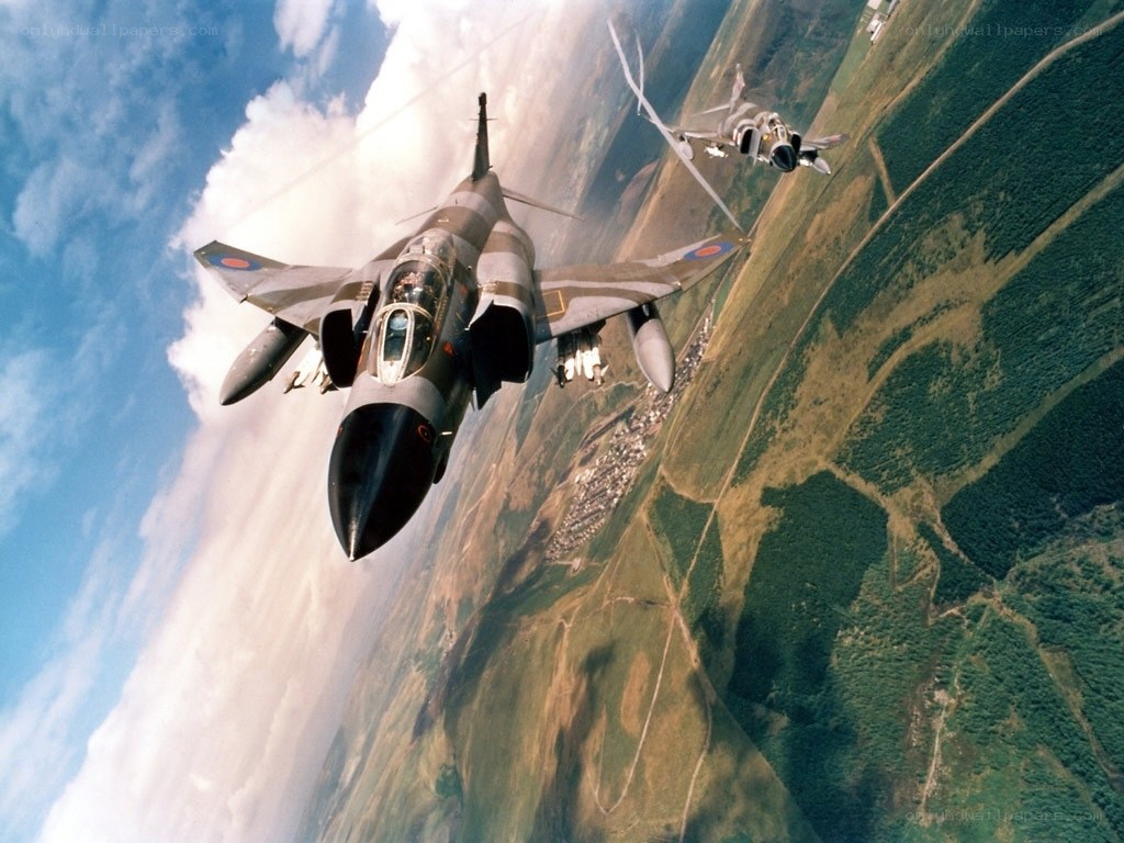 Fighter jets in formation