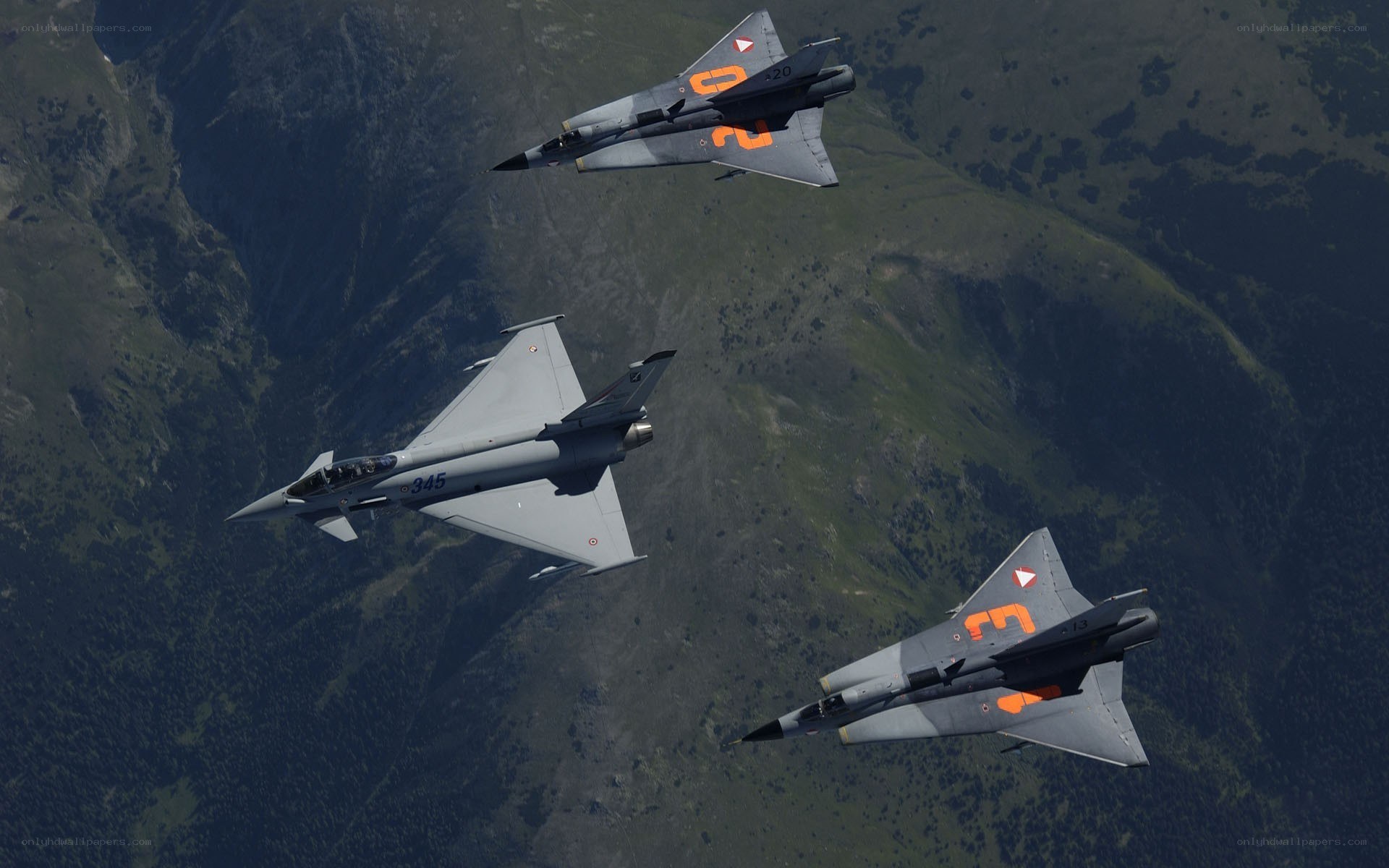 Fighter jets in formation