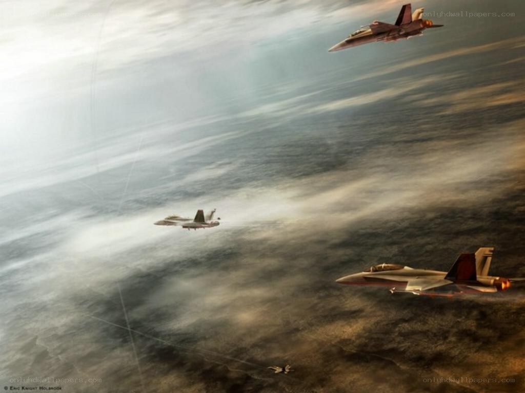 Fighter jets in formation