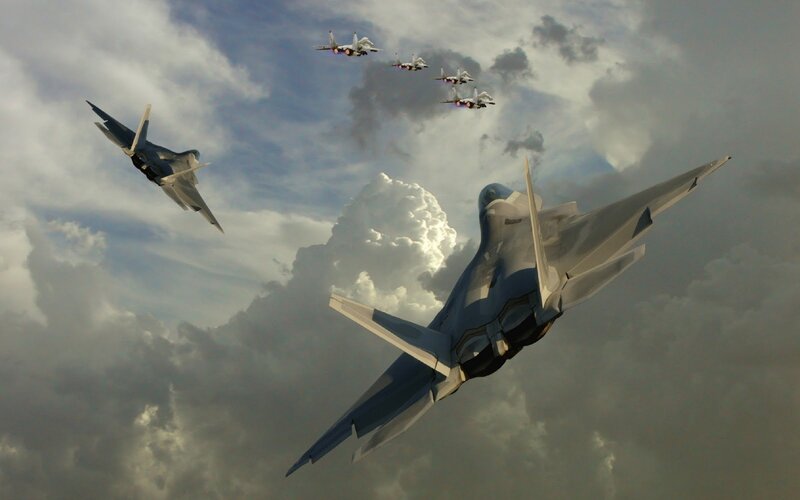 Fighter jets in formation