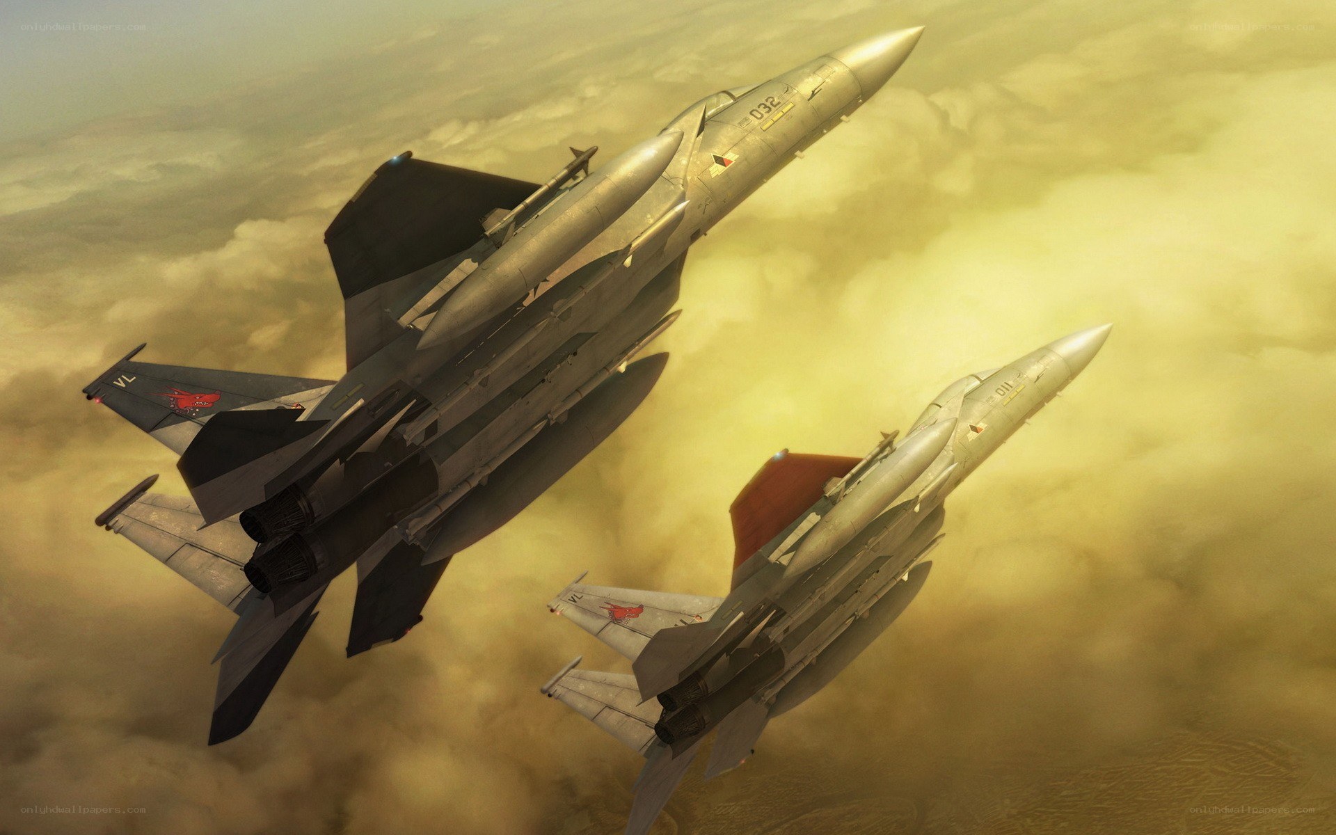 Fighter jets in formation