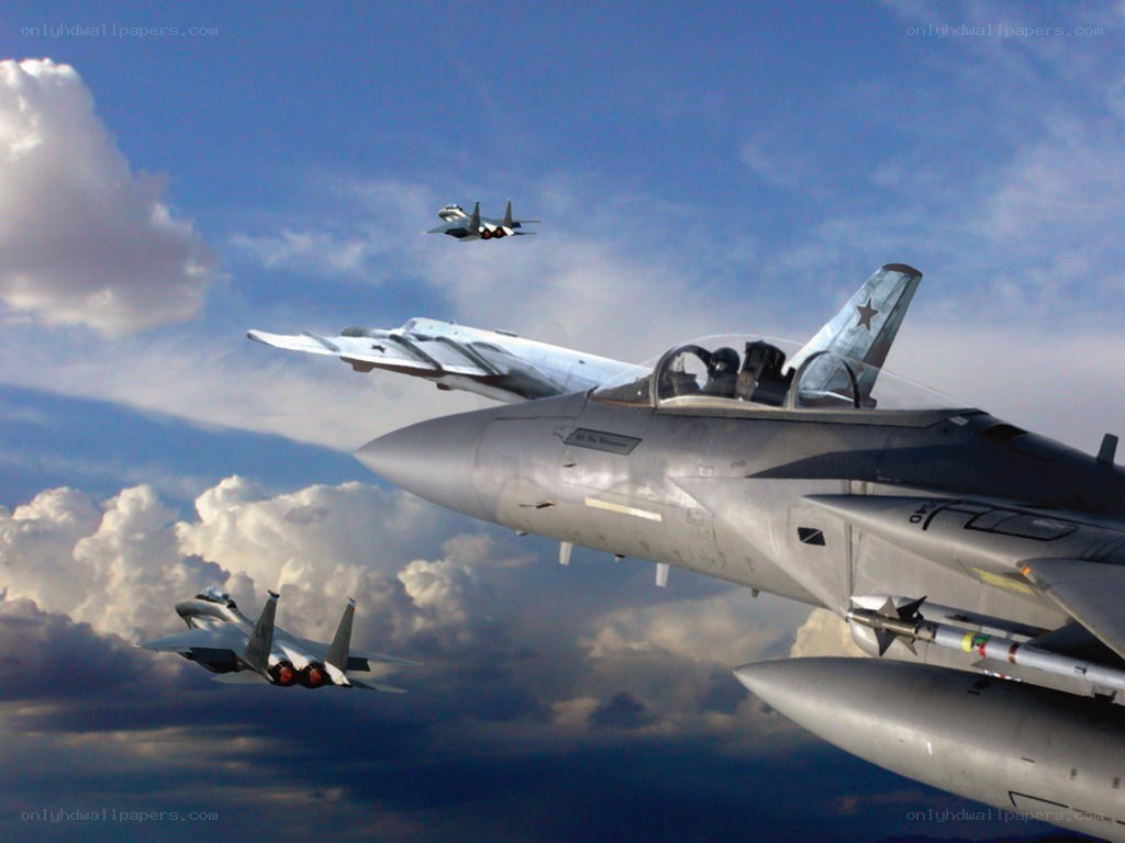 Fighter jets in formation