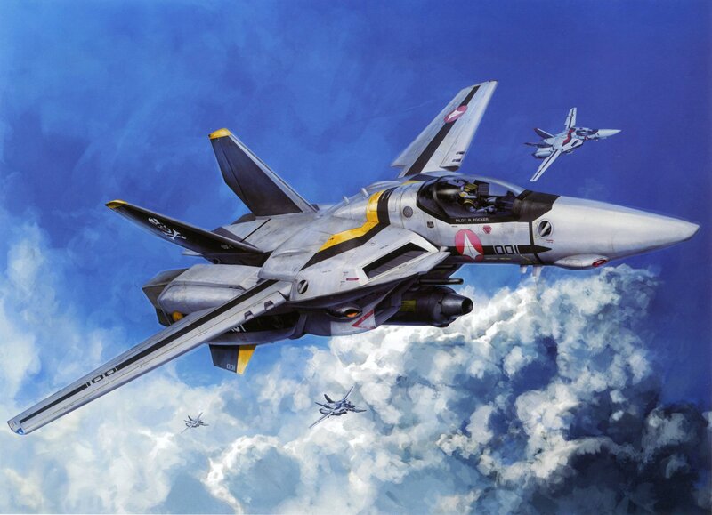Fighter Jets in Formation — Blue, Dynamic, Illustration