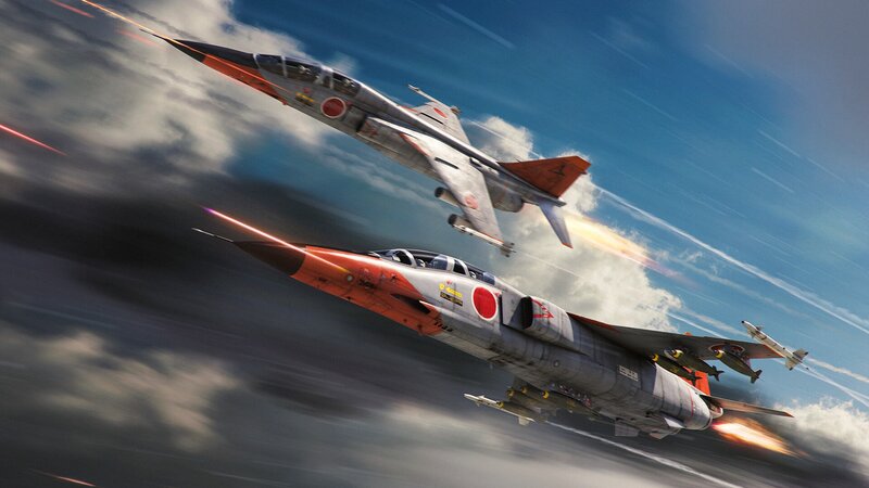 Fighter Jets in Formation — Gray, Dramatic, Afternoon, Digital Art, Aircraft, Missiles