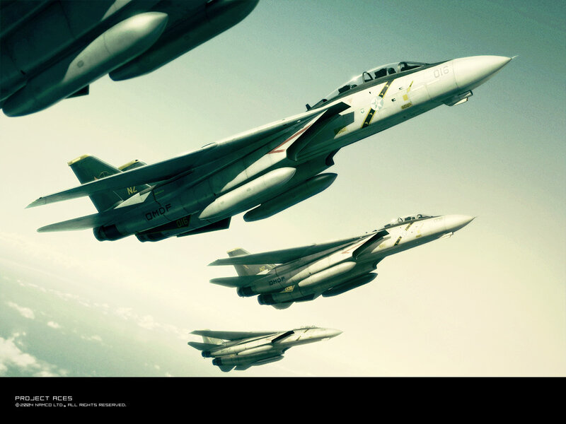 Fighter Jets in Formation — Gray, Dramatic, Digital Art, Aircraft, Sky