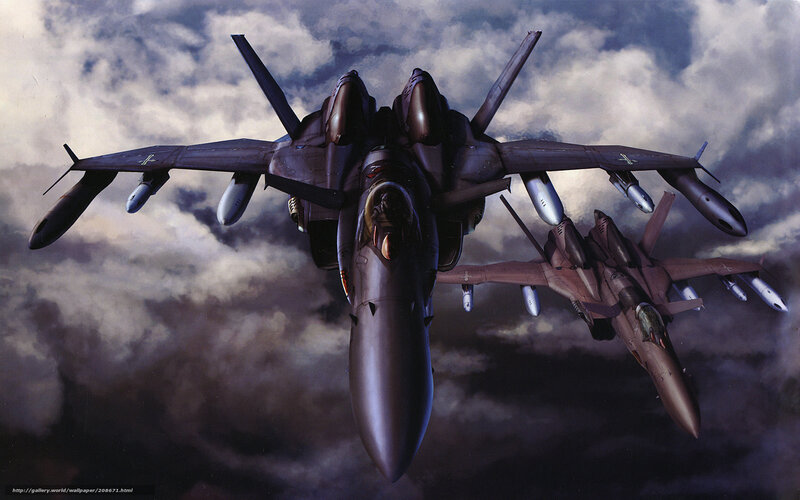 Fighter Jets in Formation — Gray, Dramatic, Digital Art, Clouds