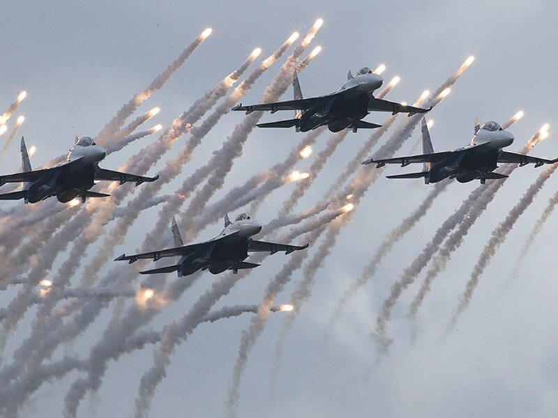 Fighter Jets in Formation — Gray, Dramatic, Photograph