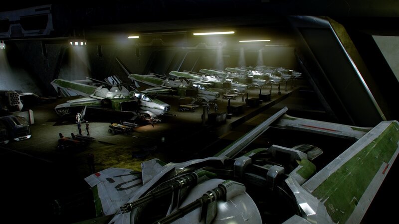 Fighter Jets in Hangar