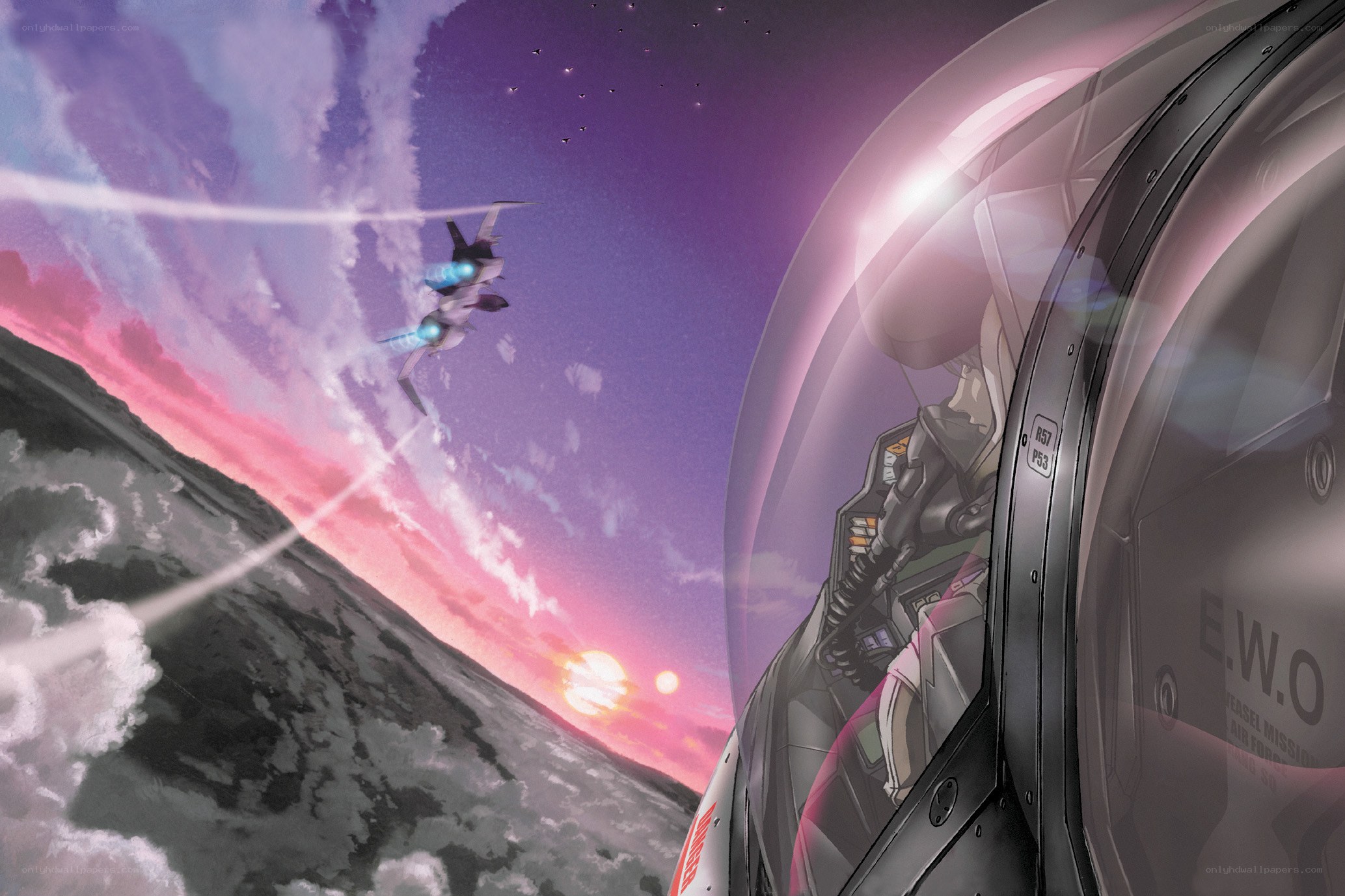 Fighter jets in space
