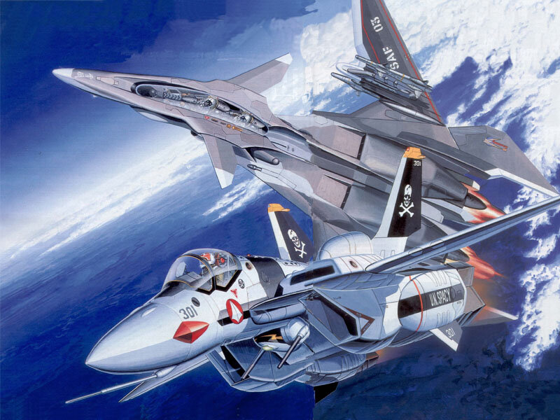 Fighter jets in space
