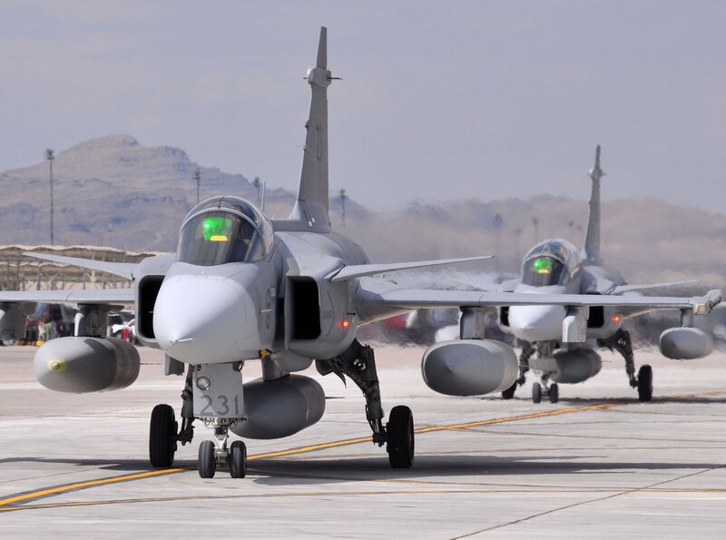 Fighter jets on a runway