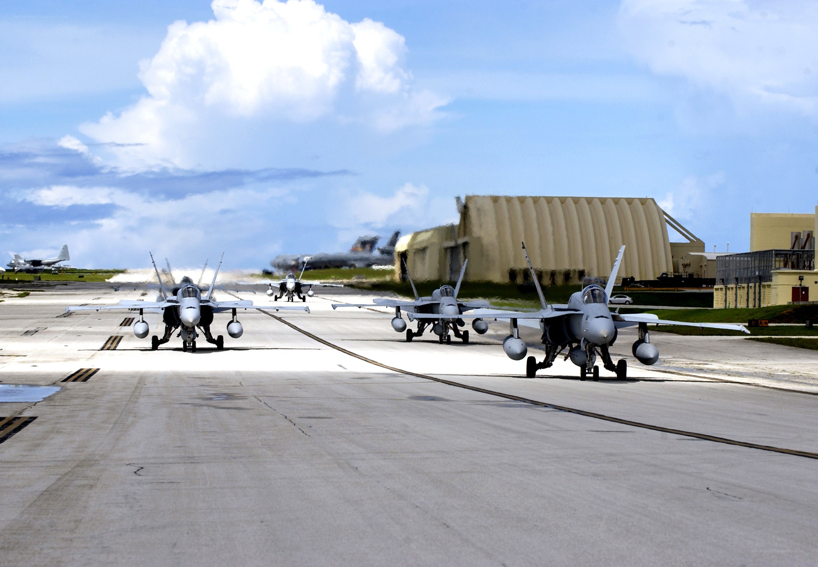 Fighter jets on a runway