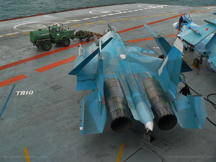 Fighter jets on aircraft carrier deck