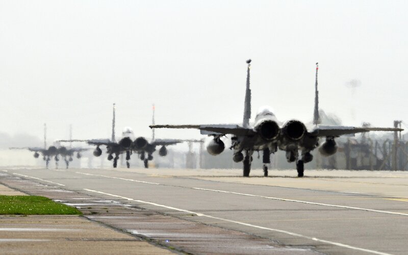 Fighter jets on runway