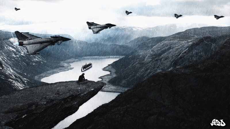 Fighter Jets over Fjord