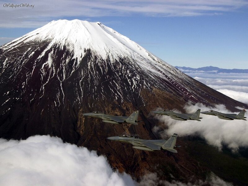 Fighter Jets over Mountain
