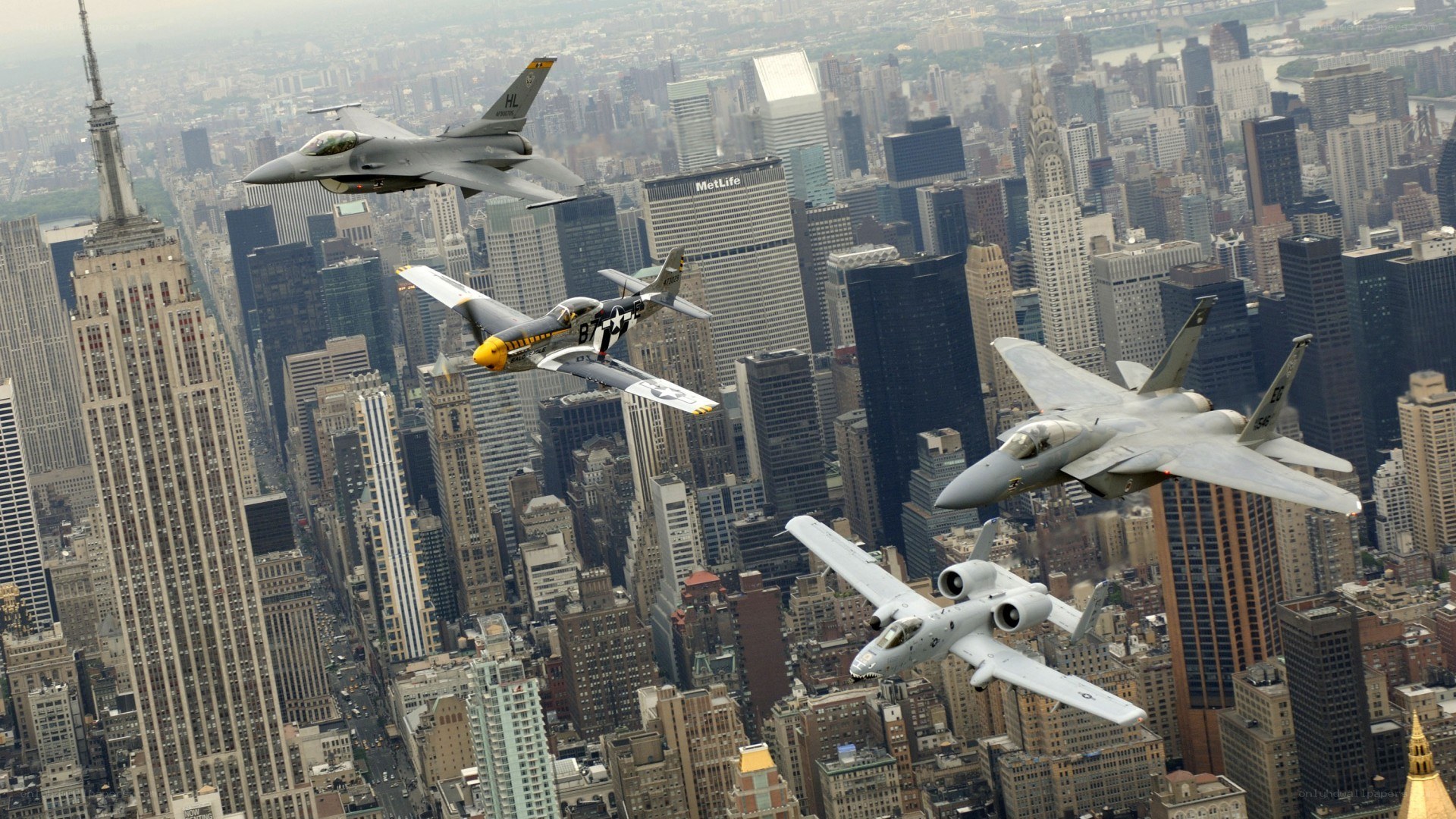 Fighter jets over New York City