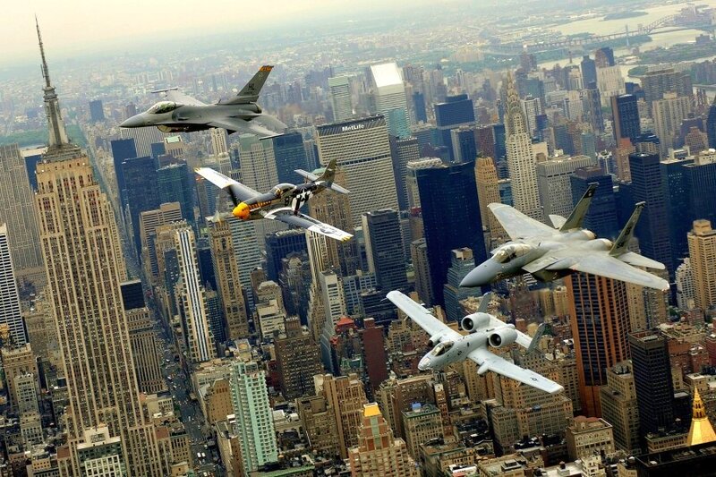 Fighter jets over New York City