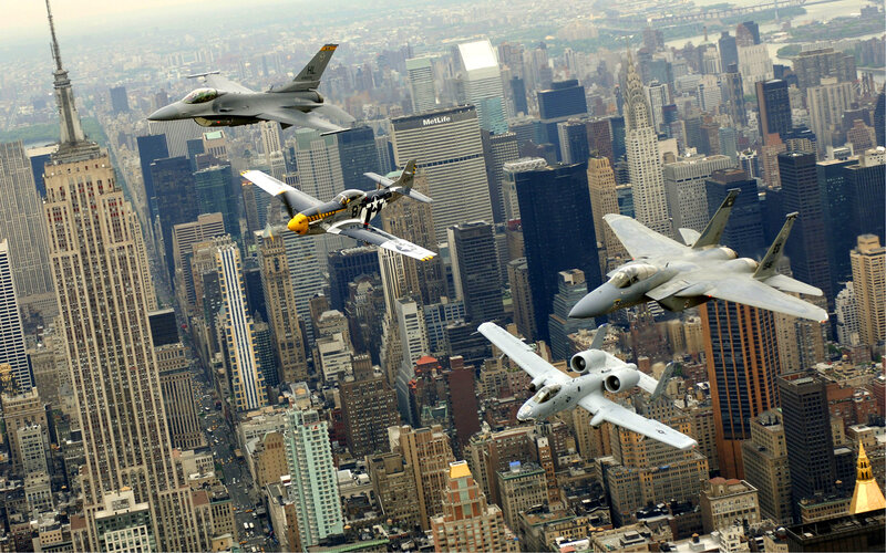 Fighter jets over New York City
